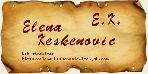 Elena Keskenović vizit kartica